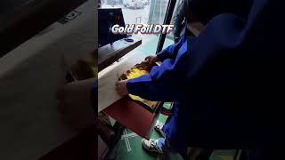 DTF gold foil printing technology demonstration, perfect finished product!#mootoom #dtf #dtfprinter