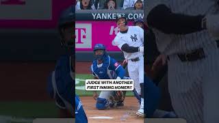 Aaron Judge CRANKS Homer in 1st Inning 💪 #aaronjudge #yankees #homerun
