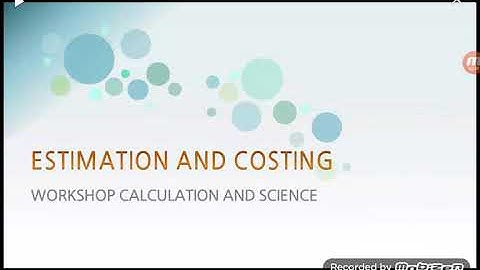 Estimation and costing part-1. WCS for second year