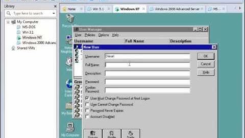 Create a Group in Windows NT
