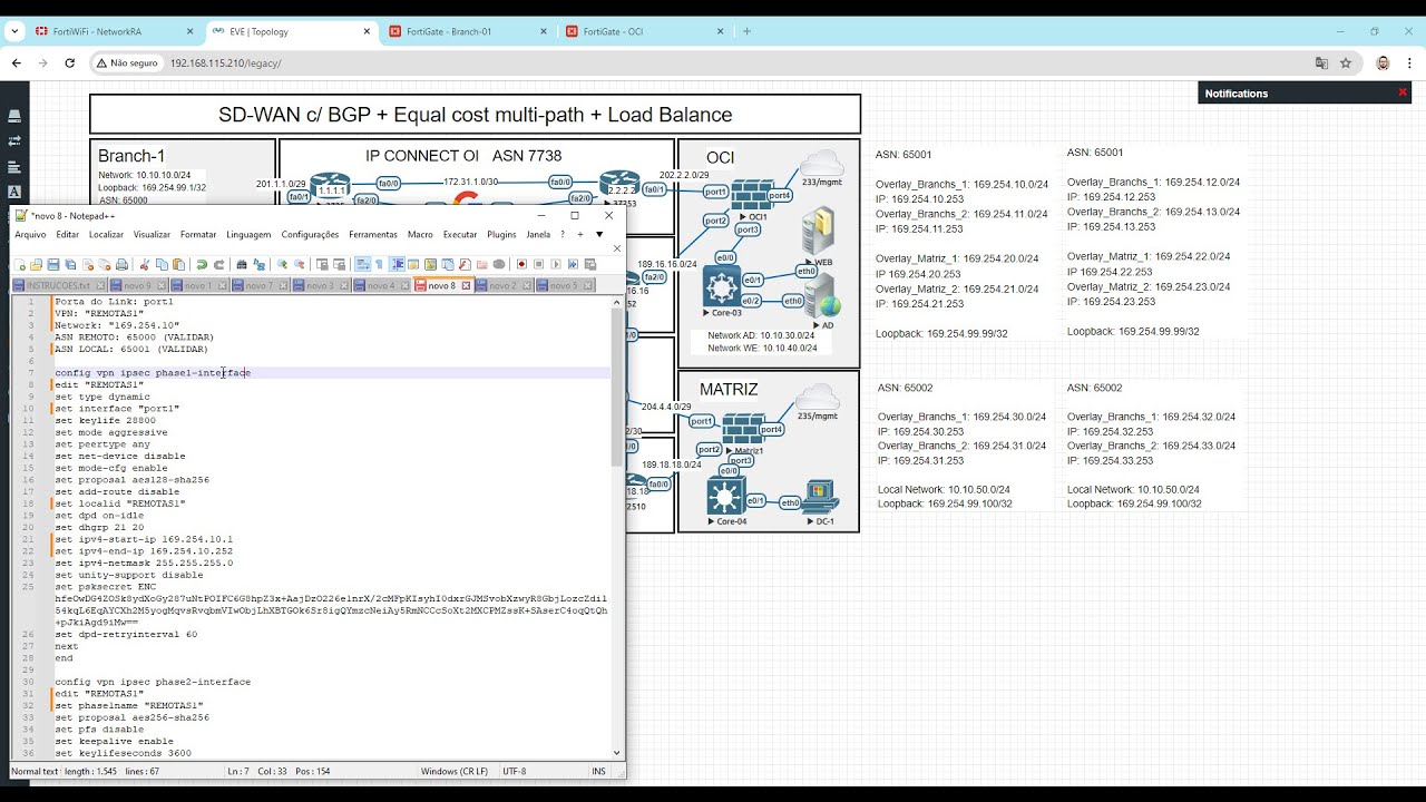 SD-WAN c/ VPN Dial-up, BGP, ECMP e Load Balance Parte 3 - YouTube