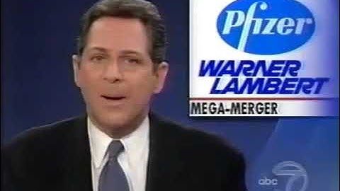 2000 Eyewitness News Story: Pfizer And Warner Lambert Merger - Aired February 7, 2000