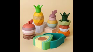 Soft Silicone Montessori Stacking Blocks