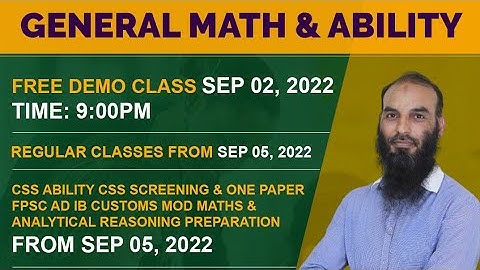 Sir Sabir Ability Demo Class New Session
