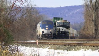 [4k] 1/25 Amtrak 43 the Pennsylvanian passing the stop NS 260 at Cove PA #shortvideo #shorts #short