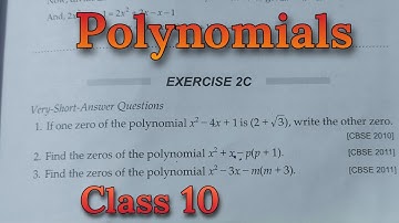 Class 10 Ex 2C Q19 TO Q24 Polynomials | RS Aggarwal | Chapter 2 2023 | CBSE | ICSE | Rajmith study