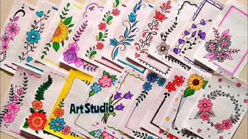 100 BEAUTIFUL BORDER DESIGNS/PROJECT WORK DESIGNS/A4 SHEET/FILE/FRONT PAGE DESIGN FOR SCHOOL PROJECT