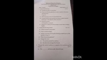 DElEd 2nd Sem S2.5 English question paper 2024