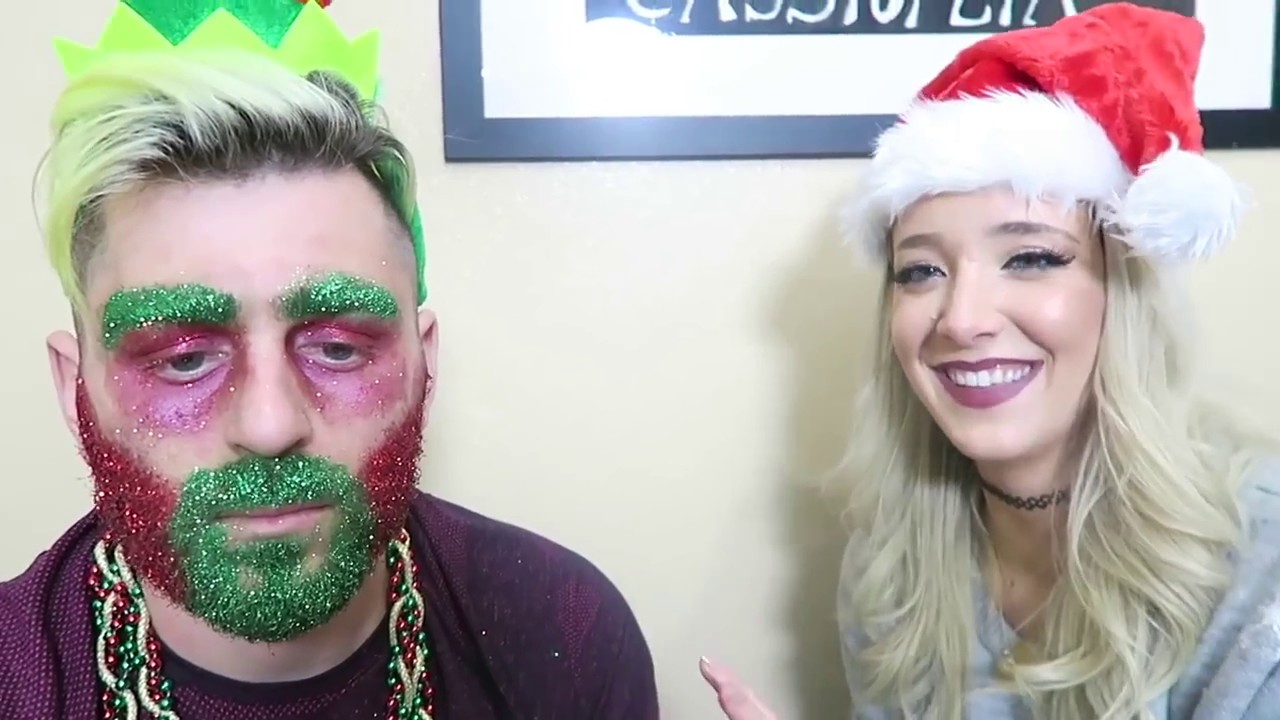 Christmas Christmas Glitter Beard DIY JennaMarbles YouTube