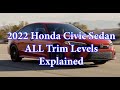 2022 Honda Civic ALL Trim Levels Explained with Features