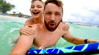 Father & Son GO BOOGIE BOARDING!