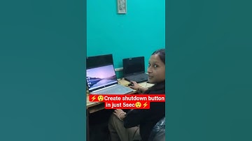 ⚡Create shutdown button in just 1 sec🔥 #viral #shorts #shortvideo #computer #excel #computer⚡