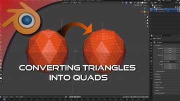 How to convert geometry Triangles into quads  TRI TO QUAD Blender Tutorial