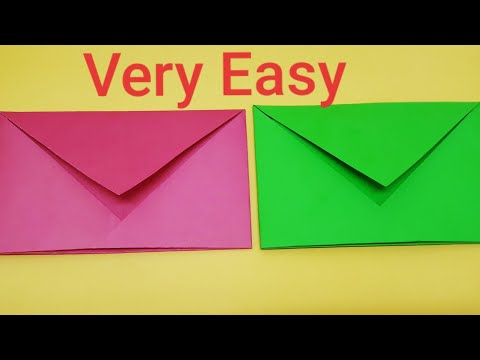 How to make paper Envelope -No glue or tape, very easy