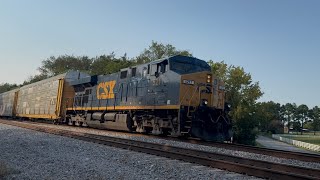CSXT 5211 leads solo with double DPUs on M209 south. Train #3. 8-22-2026.