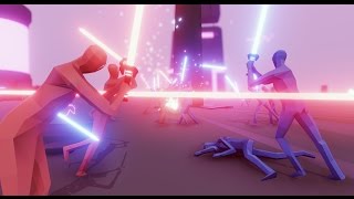 MIECZE ŚWIETLNE I PISTOLETY LASEROWE - NOWA FRAKCJA NEON - TOTALLY ACCURATE BATTLE SIMULATOR PL screenshot 1