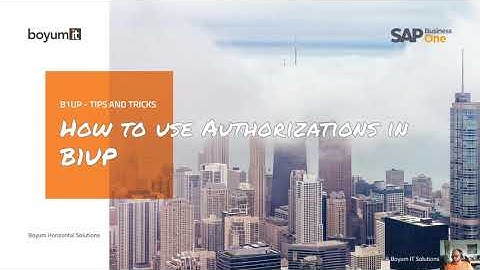 B1UP Tip: How to use Authorizations in B1UP