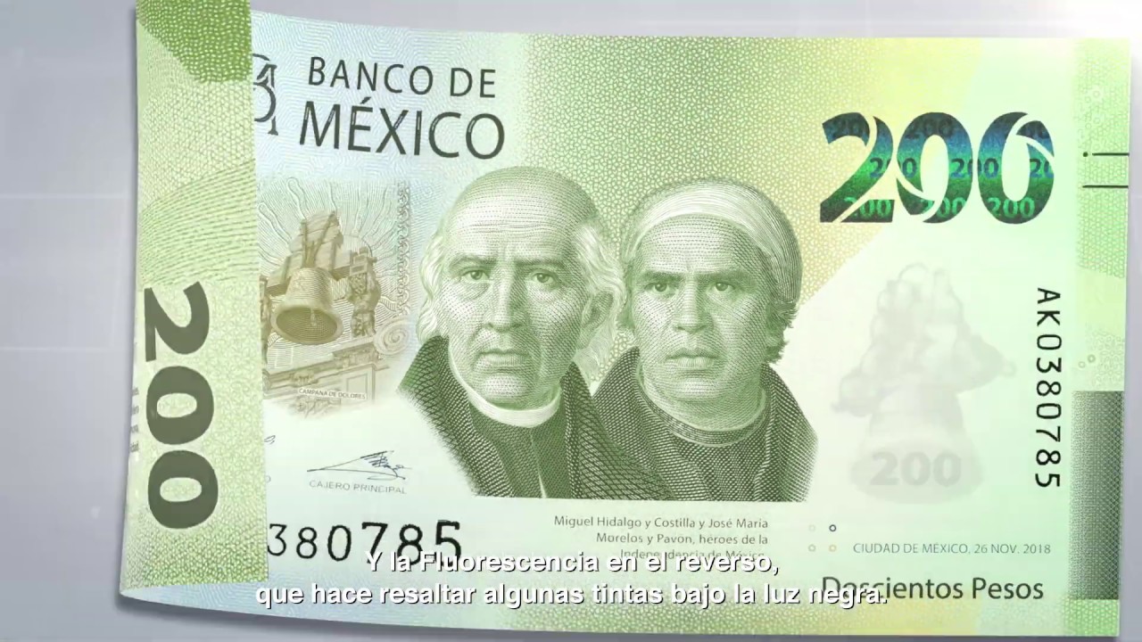 Billete de 200 pesos de la familia G - elementos de seguridad 