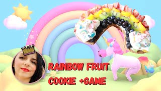 How to Make a Rainbow Fruit Cookie or Pizza Dough + Interactive Would You Rather Unicorn Game screenshot 5