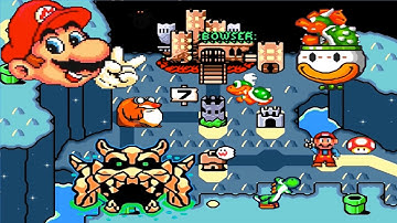 NEW Super Mario World HD (SMB1 Style) World 7: Valley of Bowser
