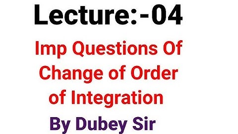 #ChangeOfOrderOfIntegration#ImpQuestions#MultipleIntegral#DoubleIntegrtion#DkMathTutorial#DubeySir