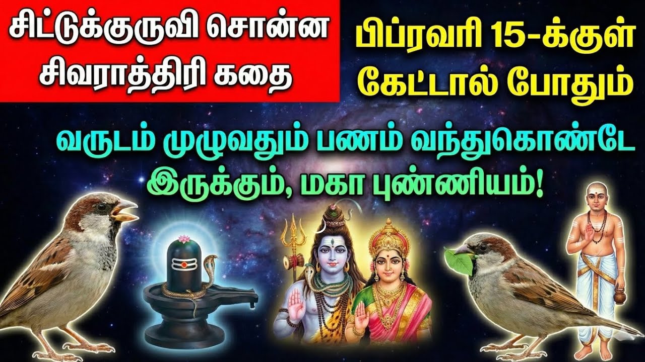 மகா சிவராத்திரி சிறப்பு: சிட்டுக்குருவி சொன்ன ஆன்மிகக் கதை – பக்தி, நம்பிக்கை, வாழ்க்கை வளம் தரும் 