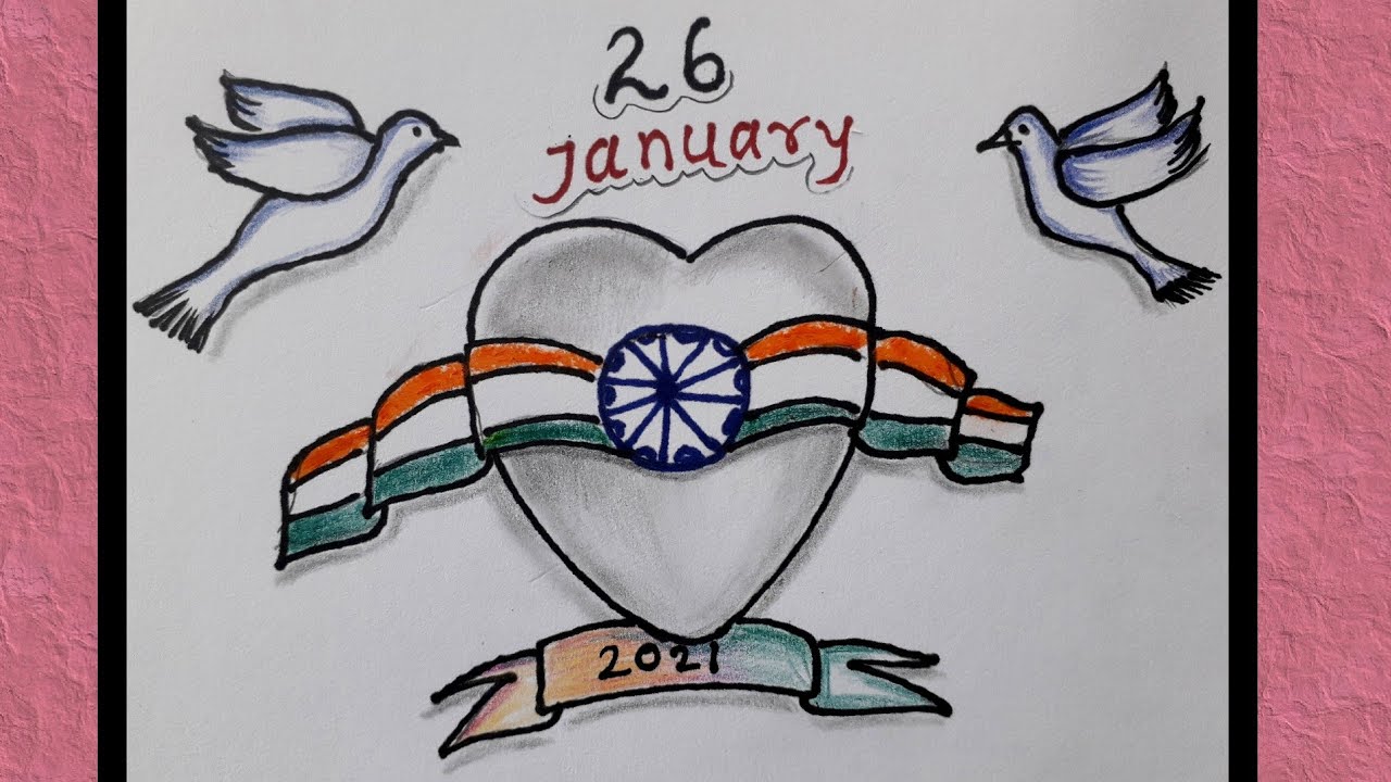 Beautiful Republic india color pencil drawing/ Republic day 2021 ...