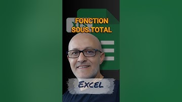 Excel Fonction SOUS.TOTAL Pour Filtrer Les Données