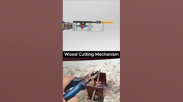 Wobbling Disc - Wood Cutting Mechanism. #tecnology #mechanical #design #engineering #mechanism