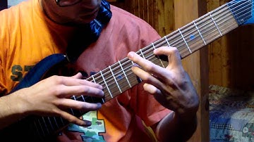 8 string guitar two hand tapping "billie jean"