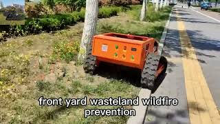 best quality remote operated tracked robot mower made in China