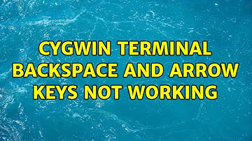 Cygwin Terminal backspace and arrow keys not working (6 Solutions!!)