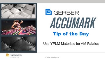 AccuMark Tip of the Day - Using PLM Materials for AccuMark Fabrics