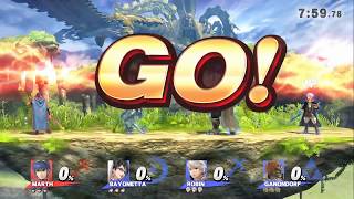 [Smash 4] Marth (Me) VS Bayo (?), Robin (?), & Ganon (?)