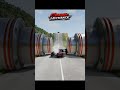 Offroad Supercar vs Bollards 💥 BeamNG Drive #shorts