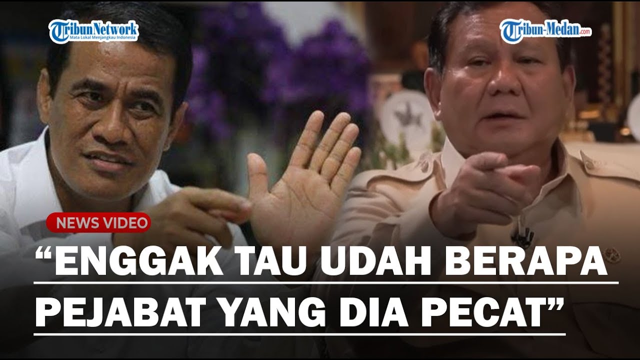 PRABOWO SOROTI AKSI Menteri Pertanian Pecat Belasan Pejabat : Dari Lingkungan Sendiri