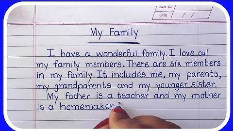 My Family Essay in English Writing-Learn Essay