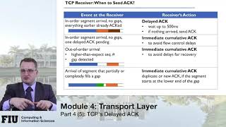 CNT-4713, Module 4, Part 4 (5-supplemental): TCP Delayed ACK