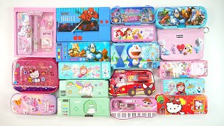 unicorn stationary Collection 🥰Doraemon,Geometry,hello kitty,Pouch,Sharpener,pencil box