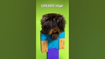 0 vs 1 Million Hairs🗿 #minecraft #simulation