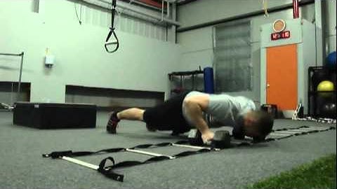 Agility Ladder Lateral Push Up Walk
