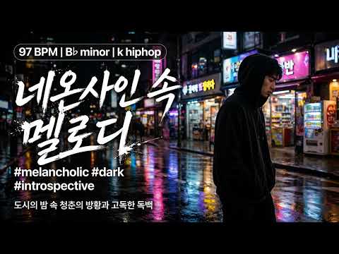 네온사인 속 멜로디 - k_hiphop Trap Korean dark