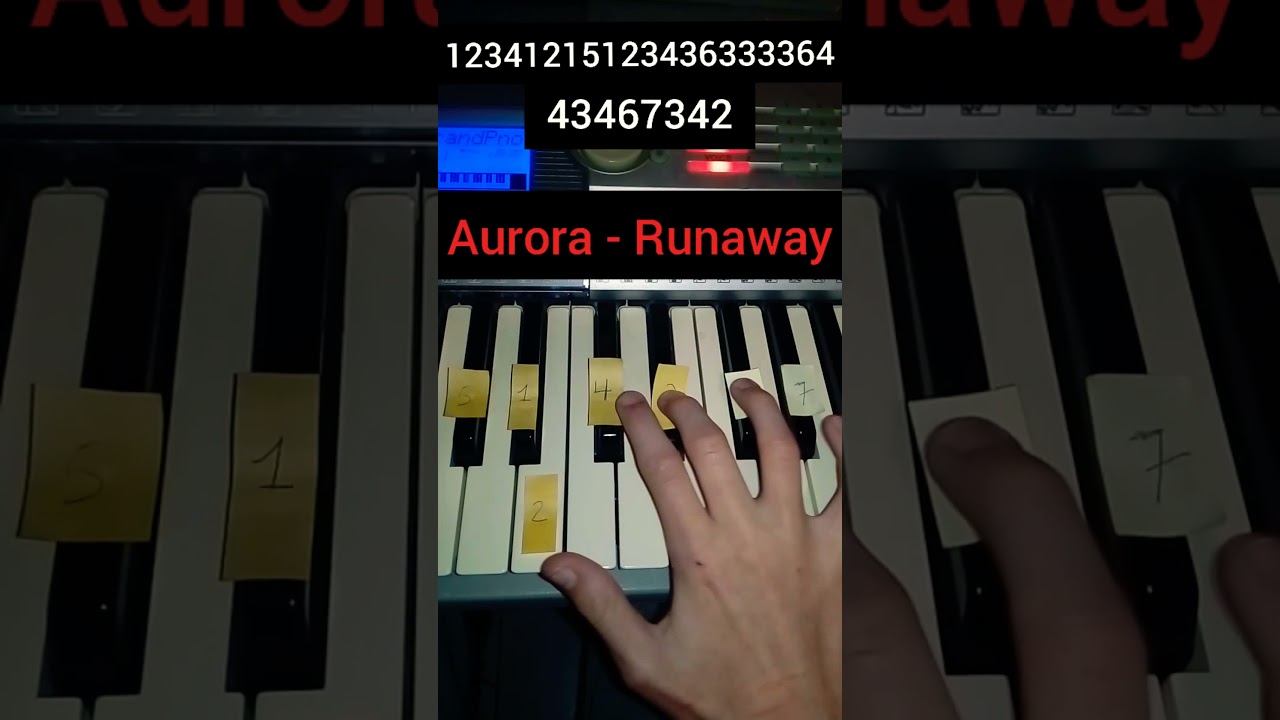 AURORA Runaway (Piano Tutorial) shorts piano YouTube