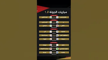 موعد مباريات الدوري المصري الممتاز اليوم الجولة الأولى ١ دوري Nile 