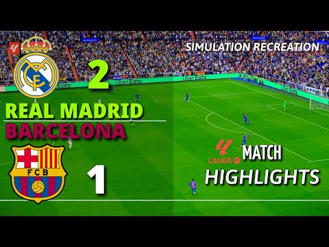 Real Madrid 2 Vs 1 Barcelona Match Highlights Laliga 25 26 El Clásico Simulación De PES 21  Real Madrid 2 Vs 1 Barcelona Match Highlights Laliga 25 26 El Clásico Simulación De PES 21