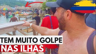 Conhecendo as PRAIAS de CARTAGENA | Tour mais BARATO nas Ilhas do Rosário no Caribe Colombiano