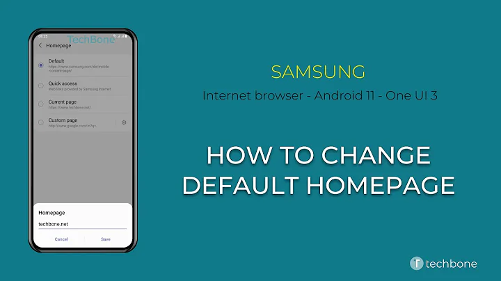 How to Change Default homepage - Samsung Internet [Android 11 - One UI 3]