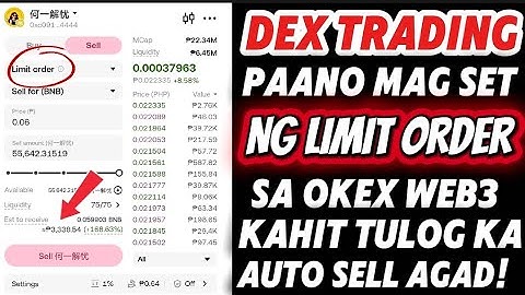 Paano mag set ng limit order sa dex trading gamit okex web3 wallet