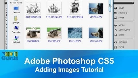 Adobe Photoshop CS5 Adding Images Tutorial - How to Insert Photos in Photoshop