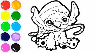 Como Dibujar y Colorear a Stitch de Navidad - Dibujos Para Niños - Learn  Colors | FunKeep Art - thptnganamst.edu.vn